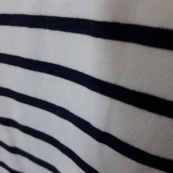 NWOT Navy & White Stripe Dress Sz L - Picture 5 of 16